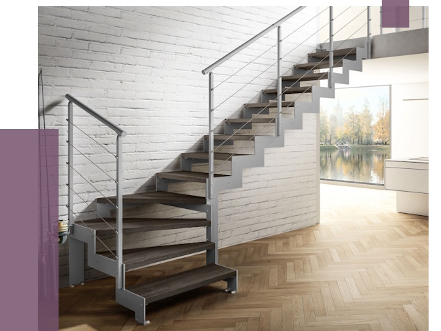 Г-образные лестницы под ключ в Новотроицке от 37947 руб. | ПРОЛЁТ-Нвт