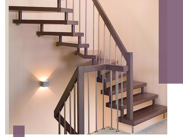 Изготовление лестниц на больцах в Новотроицке под ключ