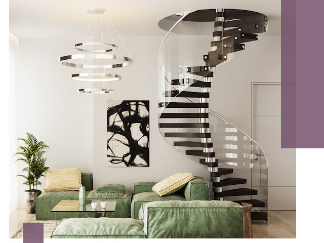 Лестницы для двухуровневой квартиры в Новотроицке — изготовление и монтаж