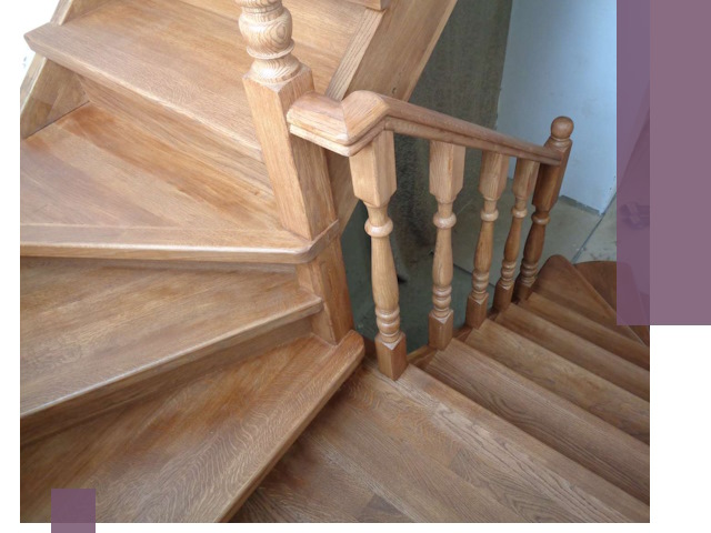 Дубовые лестницы под ключ в Новотроицке: изготовление и монтаж