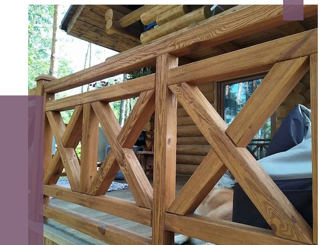 Деревянные перила под ключ в Новотроицке от 7851 руб. 