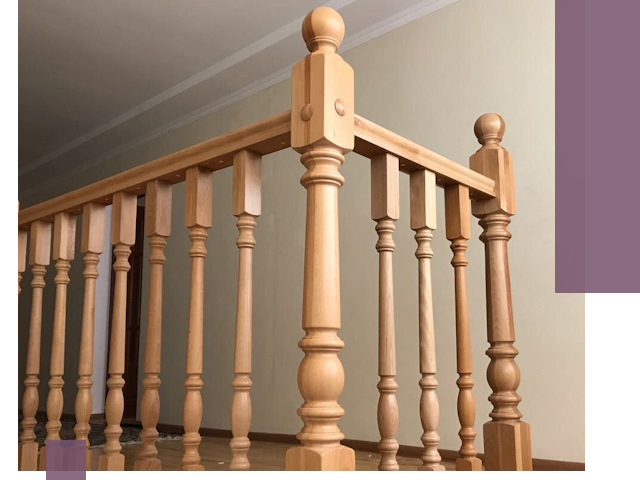 Деревянные перила на заказ в Новотроицке: монтаж и изготовление