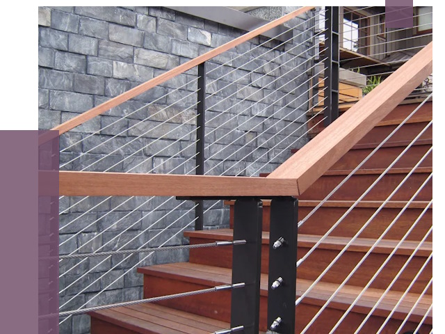 Тросовые перила под ключ в Новотроицке от 7956 руб.