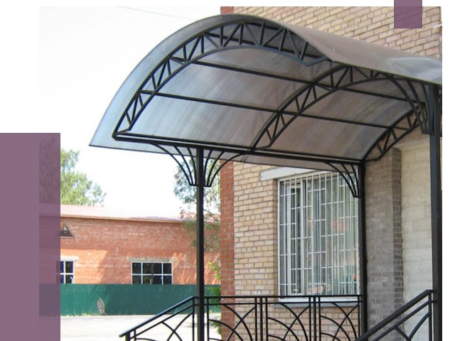 Металлические навесы и козырьки в Новотроицке от 13085 руб.