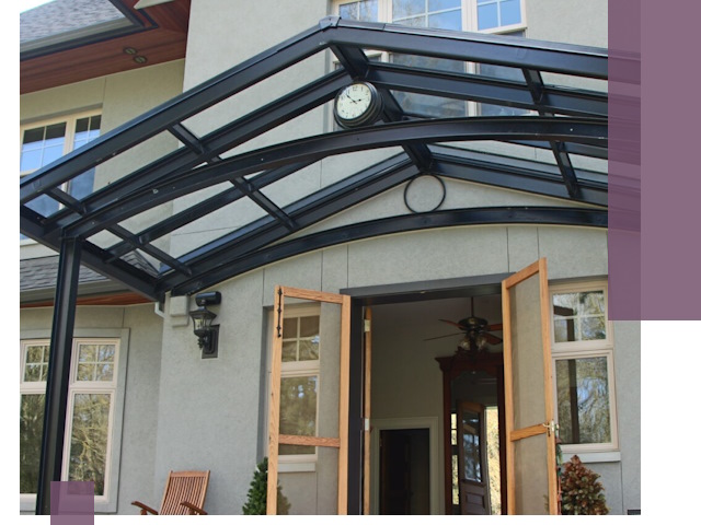 Изготовление и монтаж навесов и козырьков в Новотроицке