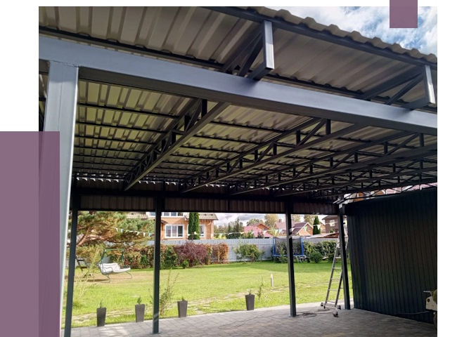 Монтаж навесов в Новотроицке от 7537 руб. — установка навеса | ПРОЛЁТ-Нвт