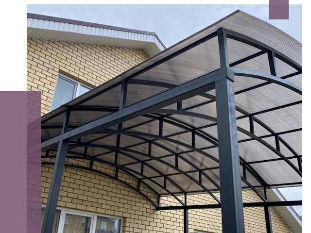 Монтаж козырьков в Новотроицке от 11777 руб. | ПРОЛЁТ-Нвт