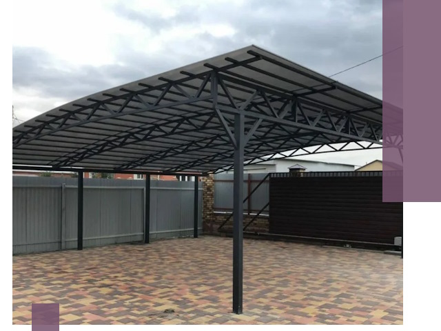 Недорогие навесы под ключ в Новотроицке — изготовление и монтаж