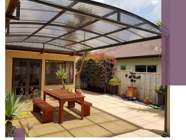 Навесы во двор под ключ в Новотроицке — изготовление и монтаж