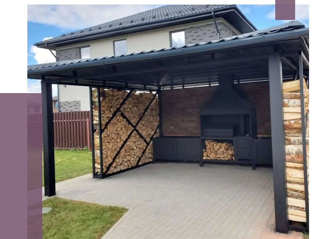 Навесы для барбекю в Новотроицке от 13033 руб. под ключ | ПРОЛЁТ-Нвт