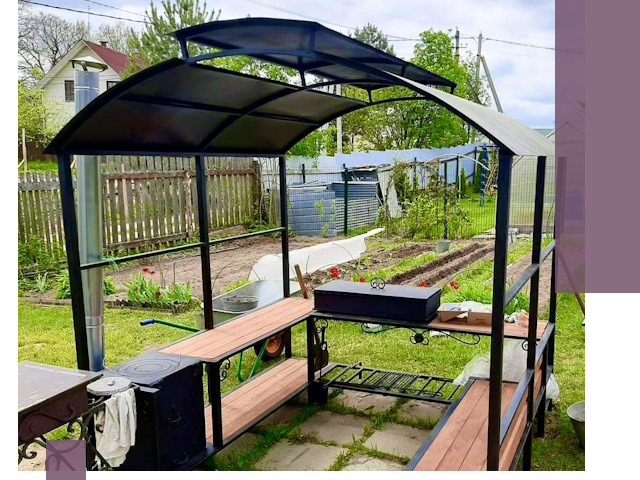 Навесы для барбекю в Новотроицке: изготовление, монтаж и демонтаж