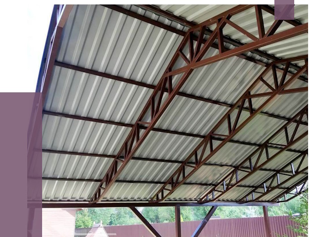 Навесы из профнастила в Новотроицке от 7537 руб. | ПРОЛЁТ-Нвт