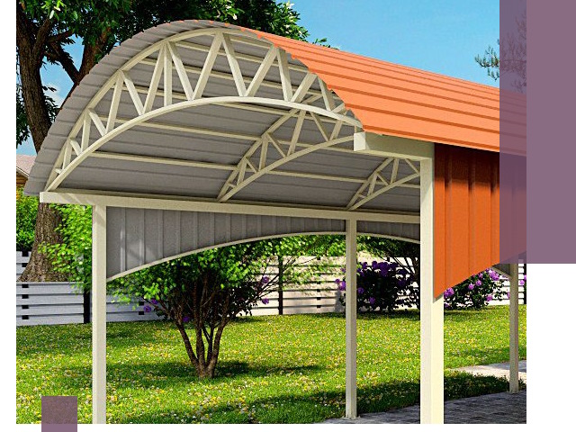 Навесы из профнастила под ключ в Новотроицке — установка и монтаж