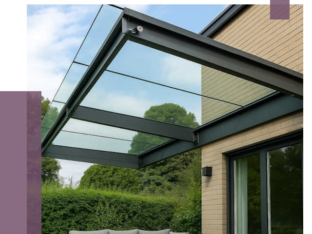 Стеклянные навесы и козырьки в Новотроицке от 12562 руб.