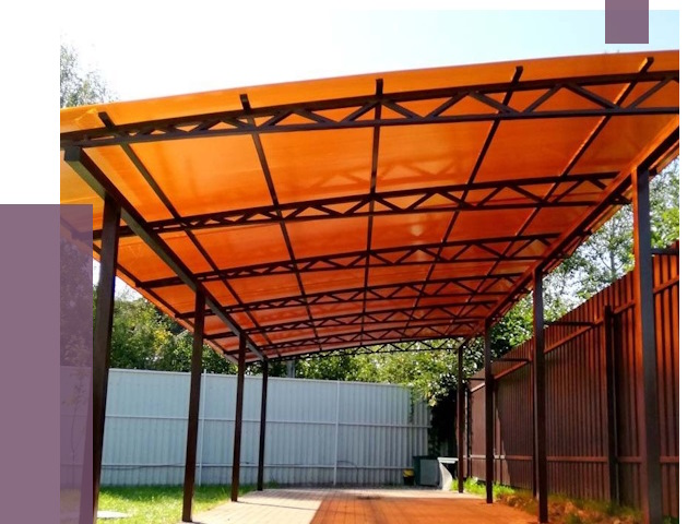 Односкатные навесы под ключ в Новотроицке от 13451 руб. 