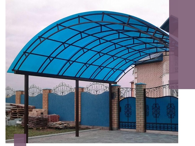 Арочные навесы под ключ в Новотроицке — изготовление и монтаж