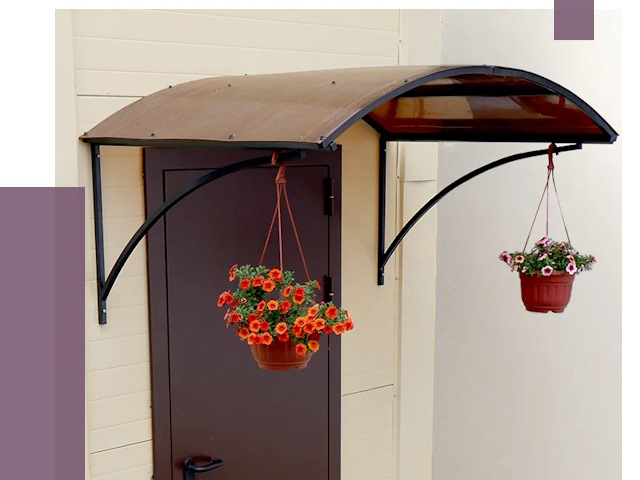 Козырьки над входом в Новотроицке от 15179 руб.  | ПРОЛЁТ-Нвт