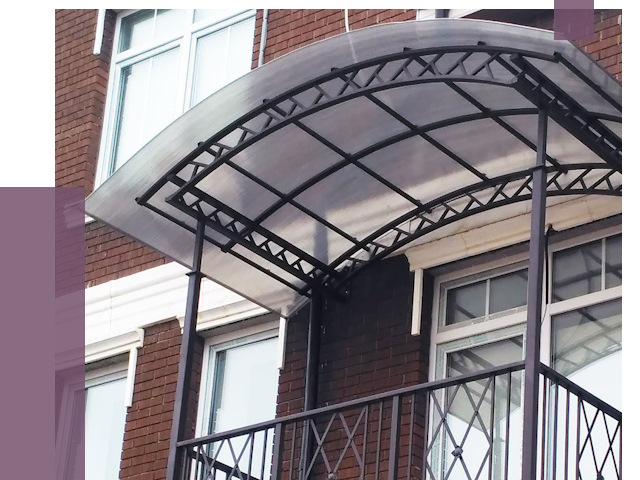 Козырьки над балконом в Новотроицке от 8845 руб.  | ПРОЛЁТ-Нвт