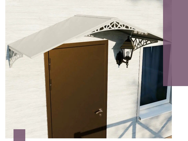 Металлические козырьки на входы и террасы в Новотроицке