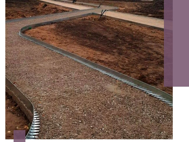 Металлические бордюры под ключ в Новотроицке — изготовление и монтаж