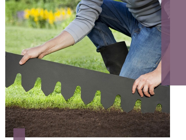 Металлические бордюры для газона в Новотроицке — изготовление и монтаж