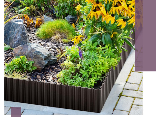 Металлические бордюры для клумб в Новотроицке — производство и монтаж