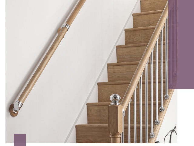 Пристенные поручни из стали и нержавейки под монтаж в Новотроицке